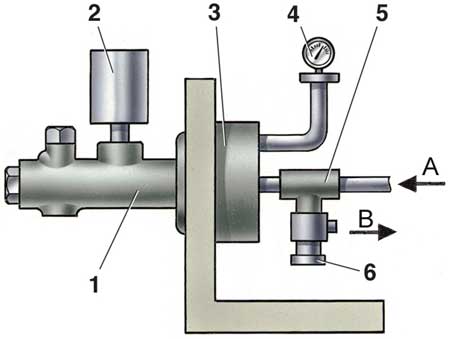 Схема проверки состояния заднего уплотнительного кольца на герметичность 