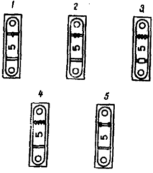 Метки на крышках коренных подшипников (счет опор ведется от передней части двигателя) и условный номер блока цилиндров 