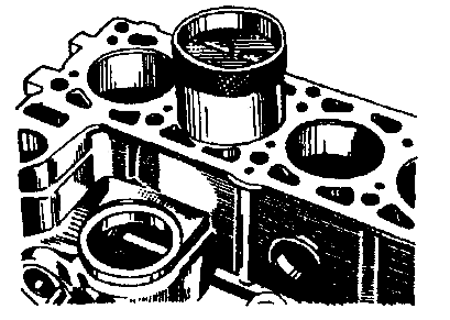 Установка поршня с поршневыми кольцами в цилиндр при помощи монтажной втулки из набора 02.7854.9500 